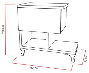 Přístavný stolek CAST bílá