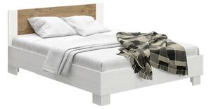 Manželská postel MARKOS + rošt, 160x200, borovice anderson/dub