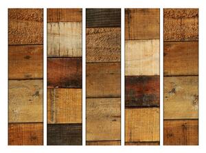 Murando DeLuxe Paraván dřevěné čtverce II Velikost: 225x172 cm
