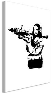 Obraz - Banksy Mona Lisa with Rocket Launcher (1 Part) Vertical
