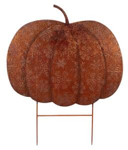 Velký kovový zahradní zápich dýně Pumpkin Rust - 77*3*93 cm - Clayre & Eef