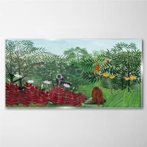 Obraz na skle Obraz na skle Tropické las Henri Rousseau