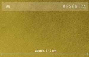 Medově žlutá sametová rohová rozkládací pohovka MESONICA Reco, Pravá 254 cm