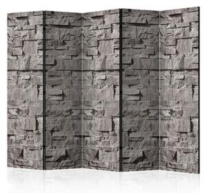 Murando DeLuxe Paraván Tmavě šedá kamenná zeď Velikost: 225x172 cm