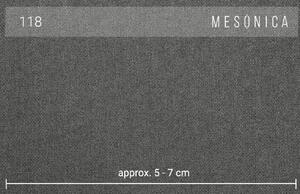 Šedá látková rohová rozkládací pohovka MESONICA Reco, Levá 254 cm