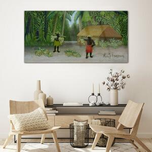 Obraz na skle Obraz na skle Jungle Chata Palm Bananas