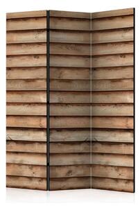 Murando DeLuxe Paraván dřevěná prkna - vodorovná Velikost: 135x172 cm