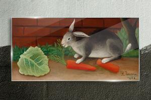 Obraz na skle Obraz na skle Mrkev zvířecí králík