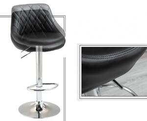 Goleto 2x barová židle Karim | černá