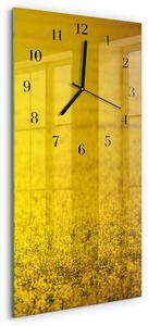Skleněné hodiny vertikální Pole květin zsppc-30x60-00171731