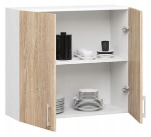 Kuchyňská skříňka horní vysoká dvoudveřová SALTO W80, 80x72x30,5, sonoma/bílá