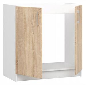 Kuchyňská skříňka dřezová LIMA S80 ZL, 80x85,5x46, sonoma/bílá