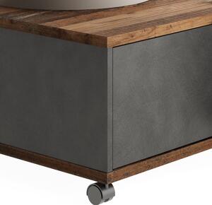 Konferenční stolek TWIN staré dřevo/antracitová