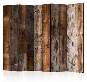 Murando DeLuxe Paraván starožitná dřevěná prkna II Samolepicí tapety: 225x172 cm