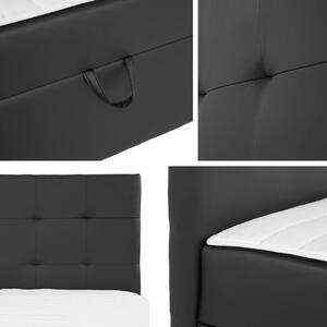 Moderní box spring postel Lipari 180x200, černá