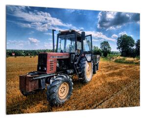 Obraz traktoru v poli
