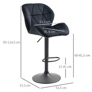 Goleto 2x barová židle Kortusa | černá
