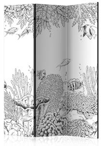 Murando DeLuxe Paraván černobílé akvárium Velikost: 135x172 cm