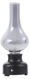 Stolní lampa NOLA, Mist, stmívatelné, Černá, Obývací pokoj, Sklo, Industriální design