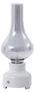 Stolní lampa NOLA, Mist, stmívatelné, Bílá, Obývací pokoj, Sklo, Industriální design