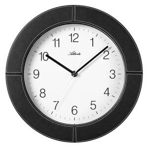Designové kožené nástěnné hodiny AT4398 Atlanta 30cm