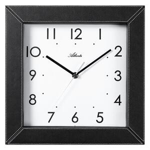 Designové kožené nástěnné hodiny AT4399 Atlanta 30cm