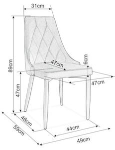 Jídelní židle TRICK, 88x46x46, béžová, tap. 61
