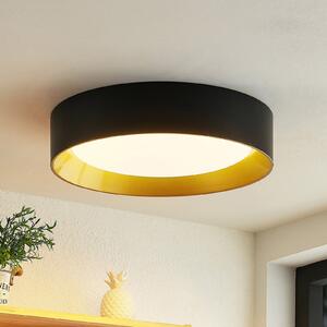 Stropní lampa Lindby, Kambia, Černá, Obývací pokoj, Hliník, Moderní