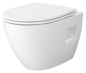 Cersanit Moduo wc mísa se sedátkem s pomalým sklápěním závěsná bez splachovacího kruhu s vírovým splachováním bílá lesk S4013-010