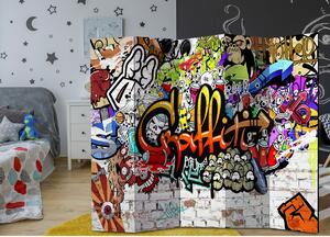 Murando DeLuxe Paraván barevné graffiti Velikost: 225x172 cm