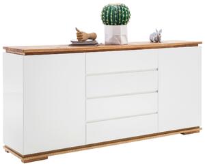 ŠIROKÁ KOMODA, sukový dub, dub, bílá, barvy dubu, 172/81/40 cm - Široké komody