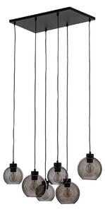 Závěsná svítidlo TK Lighting, Cubus, stmívatelné, Šedá, Obývací pokoj, Sklo, Moderní