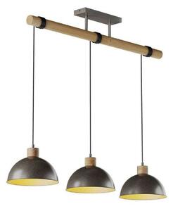 Závěsná svítidlo Lindby, Holgar, stmívatelné, Šedá, Obývací pokoj, Kov, Industriální design