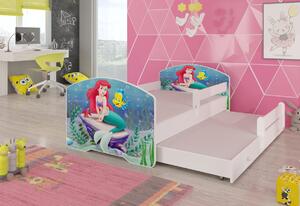 Dětská postel MOSES II se zábranou, 160x80, vzor m2, pejskové