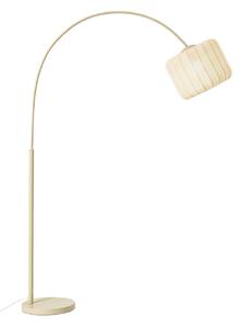 Stojací Lampa Lindby, Helin, Béžová, Obývací pokoj, Tkanina / Textil, Moderní