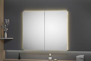 Zrcadlová skříňka LED pod omítku UP7012 se zásuvkou - 80 cm