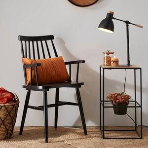 Černá dřevěná jídelní židle Kave Home Tressia s područkami