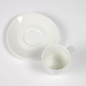 Bílý porcelánový šálek a podšálek Kave Home Pierina 60 ml