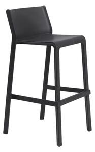 Nardi Antracitově šedá plastová barová židle Trill 76 cm
