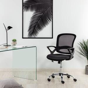 Černá látková kancelářská židle Kave Home Tangier
