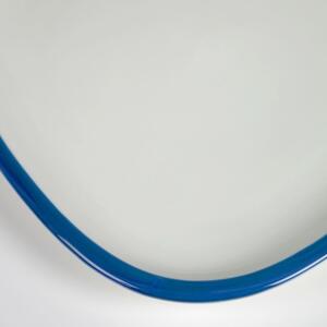 Bílo modrý porcelánový talíř Kave Home Odalin 29 x 26,5 cm