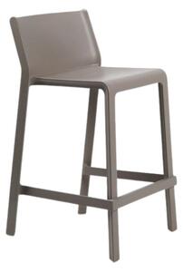 Nardi Šedo hnědá plastová barová židle Trill 65 cm
