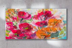 Obraz na skle Obraz na skle Abstraktní akvarel květiny