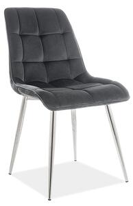 Jídelní židle CHIP Velvet, 51x89x44, bluvel 28/černá
