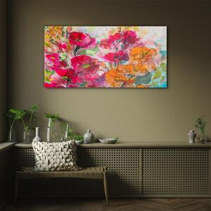 Obraz na skle Obraz na skle Abstraktní akvarel květiny