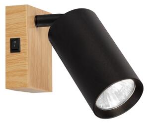 Brilagi - Nástěnné bodové svítidlo SELE 1xGU10/30W/230V černá/dekor dubu