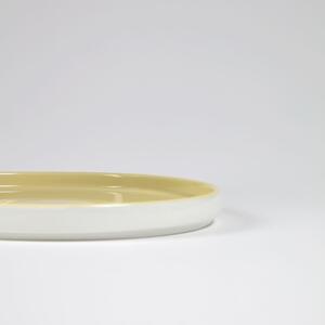Žlutý porcelánový dezertní talíř Kave Home Midori 20,5 cm