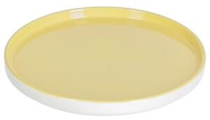 Kave Home Žlutý porcelánový dezertní talíř LaForma Midori
