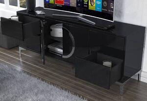 TV stolek MARIA, 150,1x59,2x38, černá lesk