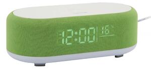 Stolní hodiny s budíkem, nabíječkou smartphonů a Bluetooth reproduktorem 6033BG Karlsson 20cm